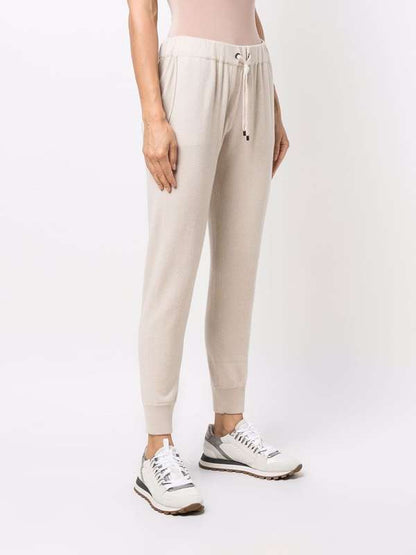 Brunello Cucinelli Beige Cashmere Joggers (Workout Pants)