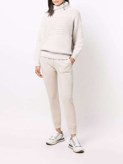 Brunello Cucinelli Beige Cashmere Joggers (Workout Pants)