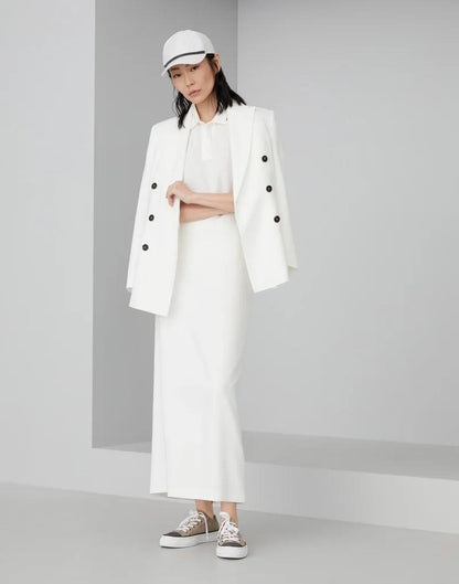 Brunello Cucinelli White Cotton Blazer