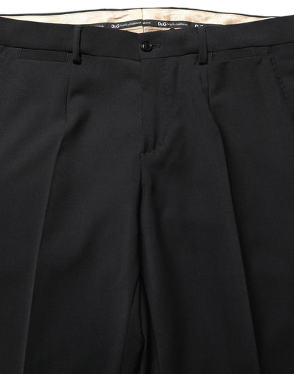 Dolce & Gabbana Men's Slim Polyester & Wool Pant Suit - Black