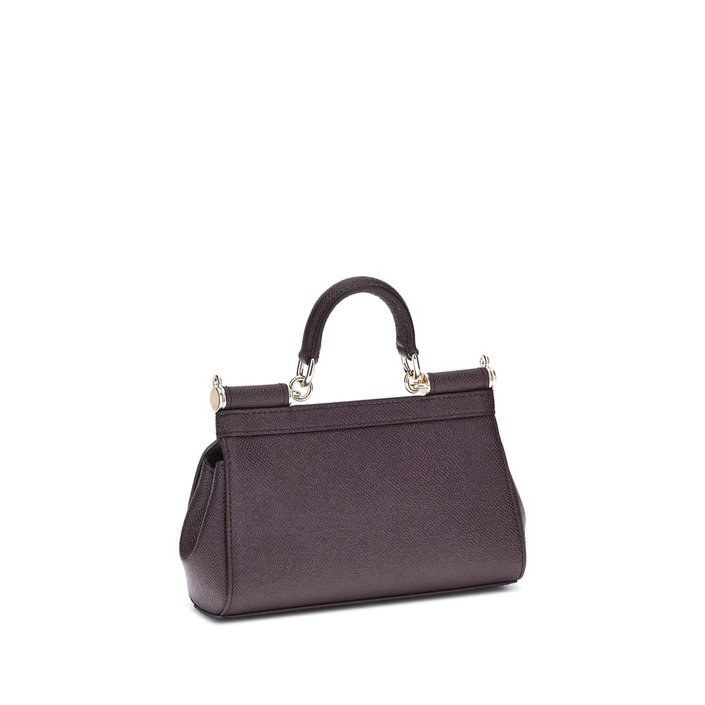 Dolce & Gabbana Brown Calf Leather Bos Taurus Shoulder Bag