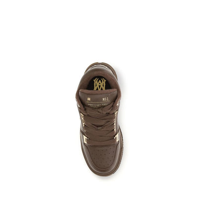 Amiri Brown Calf Leather Bos Taurus Chunky Sneakers