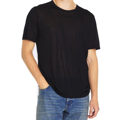 Saint Laurent Black Cotton T-Shirt