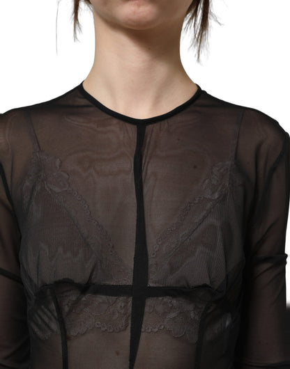 Dolce & Gabbana Women's Wrap Cocktail Sleeveless; Long-Sleeve Silk & Nylon Maxi Mini Long Dress - Black