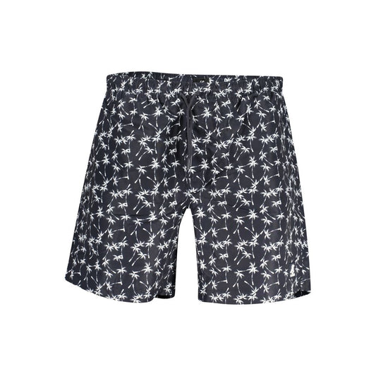 U.S. Grand Polo Waves Men's Polyamide Swim Shorts - Blue Signature Print