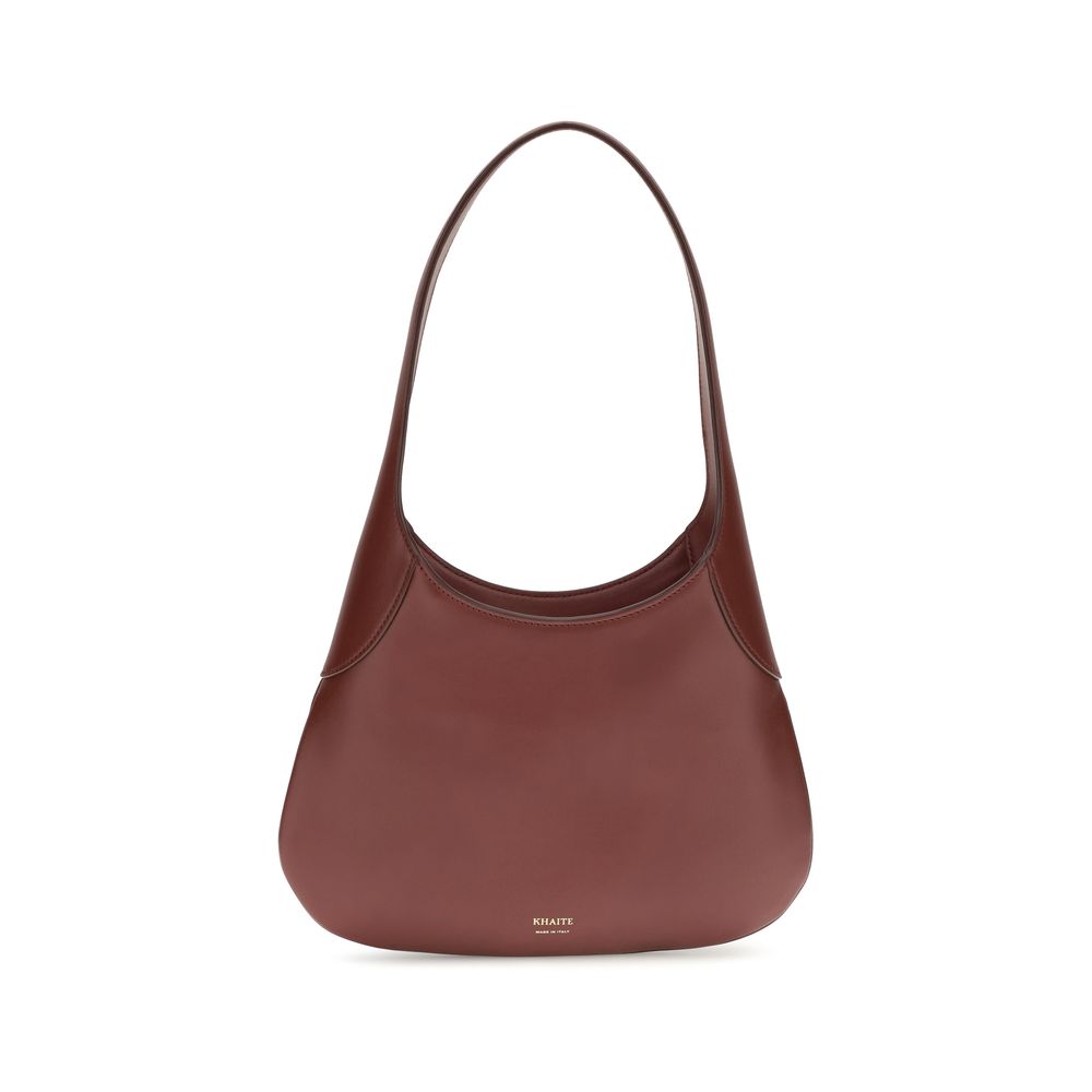 Khaite Bordeaux Calf Leather Bos Taurus Handbag