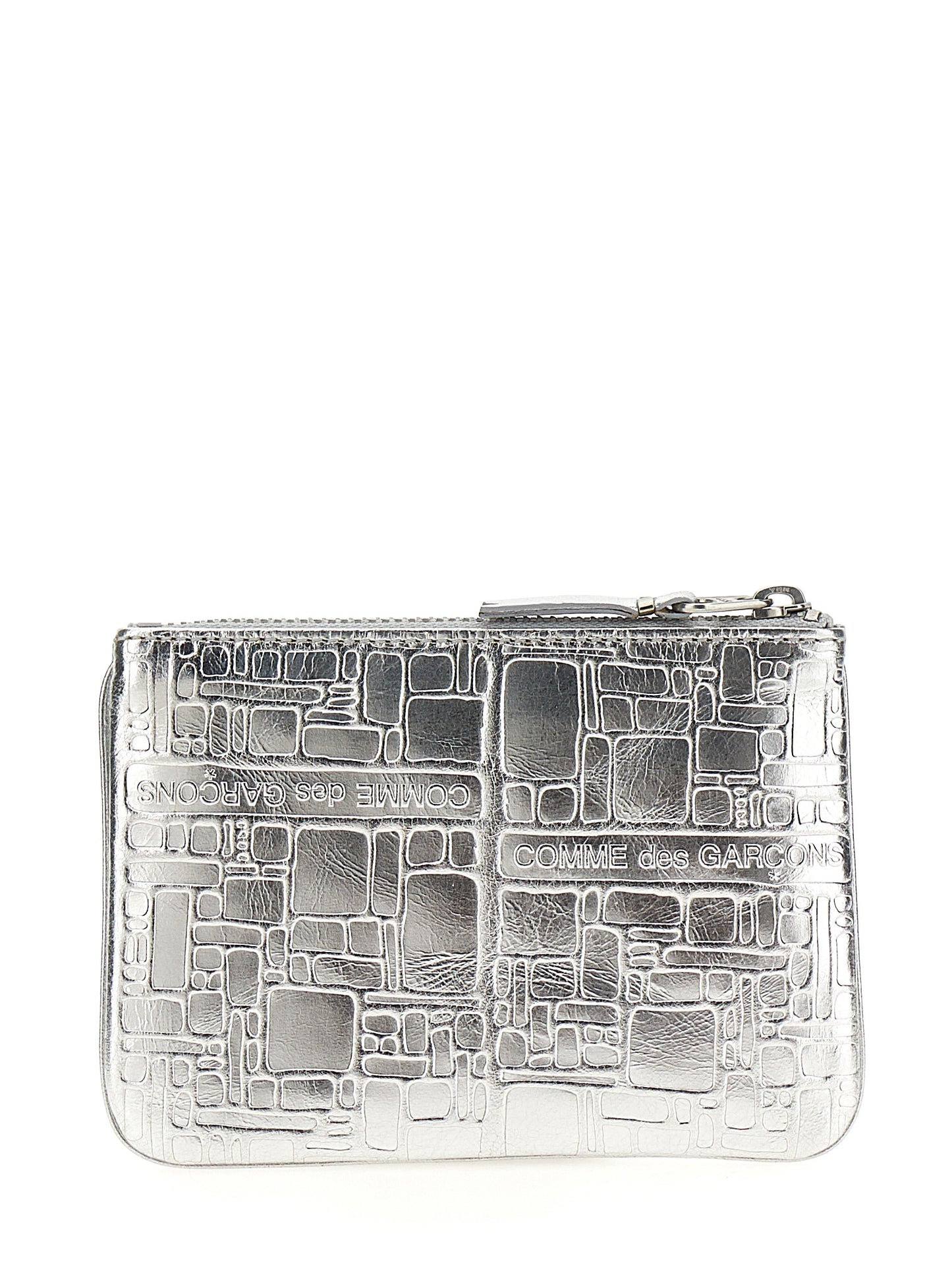 Comme Des Garçons Silver Calfskin Cardholder