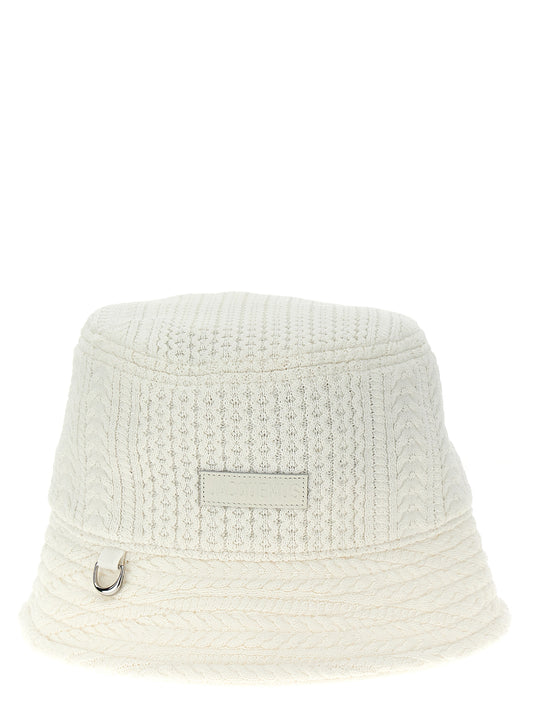Jacquemus White Viscose Bucket Hat