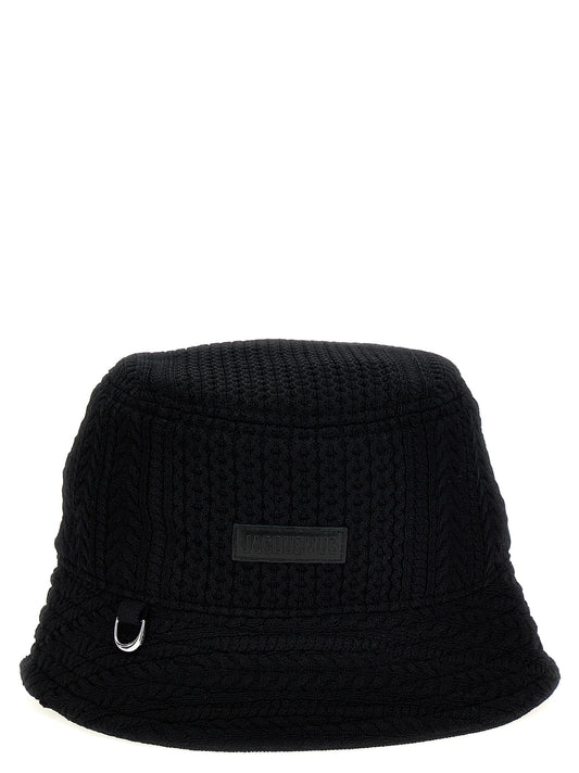 Jacquemus Black Viscose Bucket Hat