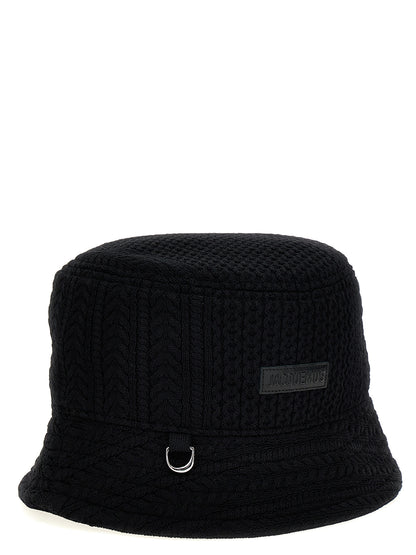 Jacquemus Black Viscose Bucket Hat