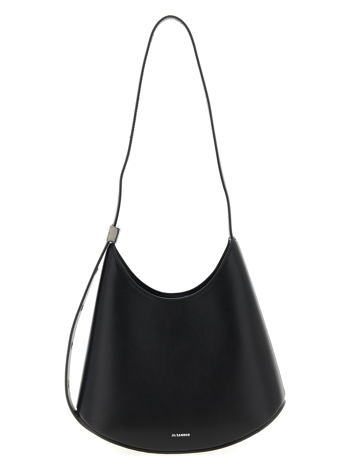 Jil Sander Eldorado Bos Taurus Calf Suede Leather Shoulder Bag - Black