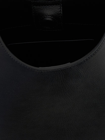 Jil Sander Eldorado Bos Taurus Calf Suede Leather Shoulder Bag - Black