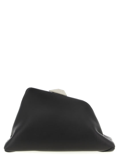The Attico Black Leather Shoulder Bag