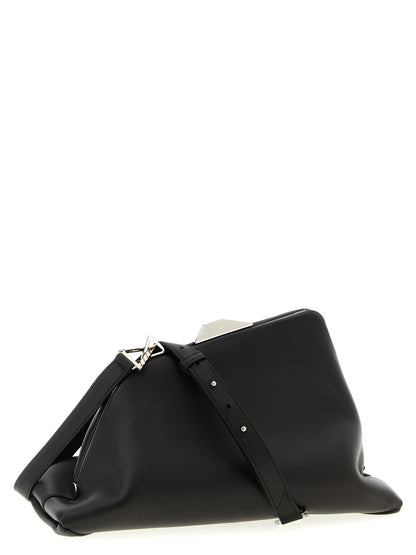 The Attico Black Leather Shoulder Bag