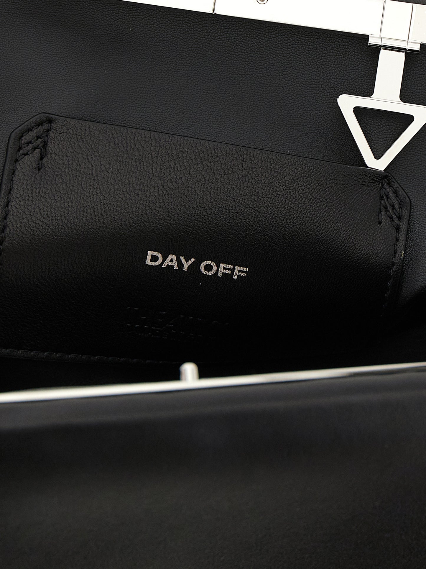The Attico Black Leather Shoulder Bag