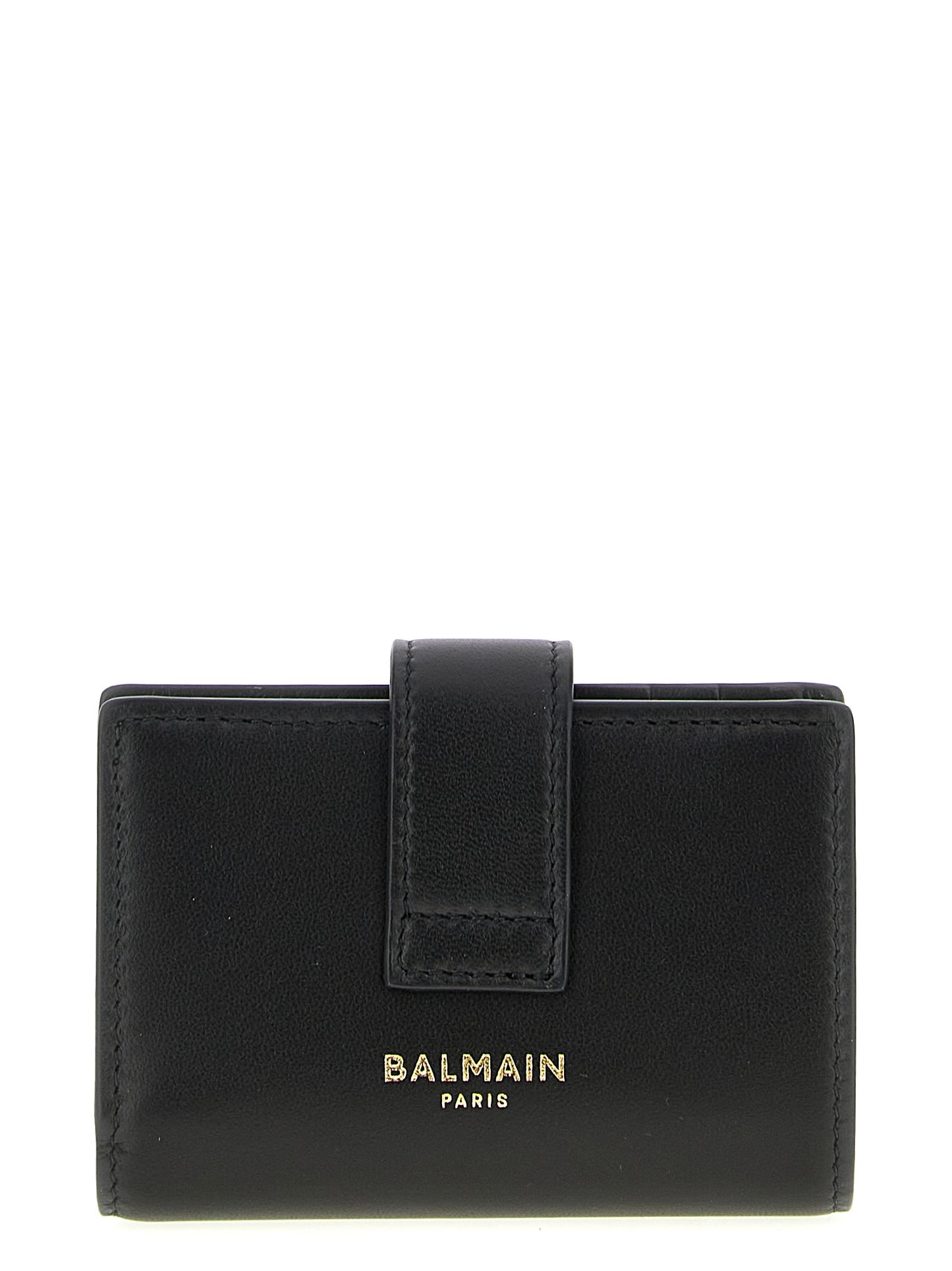 Balmain Black Lamb Leather Cardholder