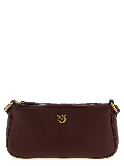 PINKO Bordeaux Cowhide Crossbody Bag