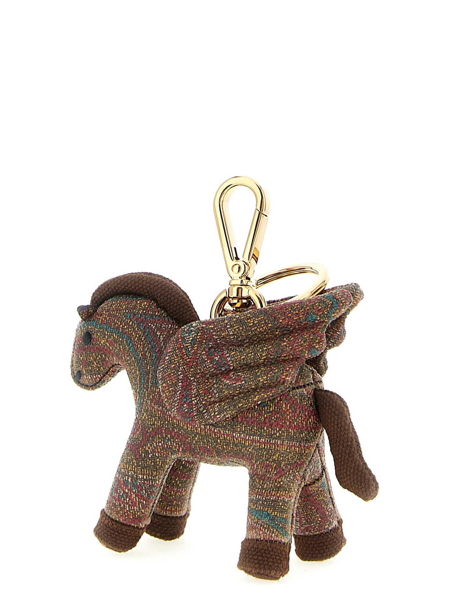 Etro Brown Cotton Keychain