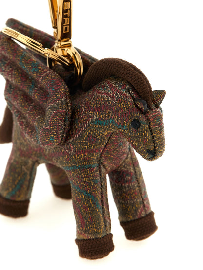 Etro Brown Cotton Keychain