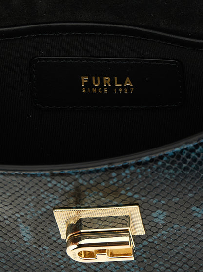 Furla Blue Goatskin Crossbody Bag