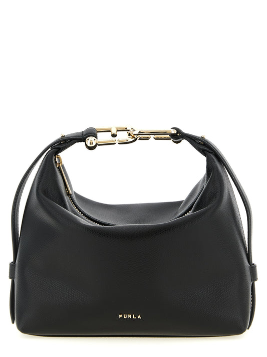 Furla Black Calfskin Shoulder Bag