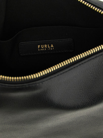 Furla Black Calfskin Shoulder Bag