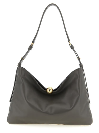 Furla Gray Calfskin Shoulder Bag