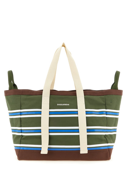 Dsquared² Multicolor Cotton Tote Bag