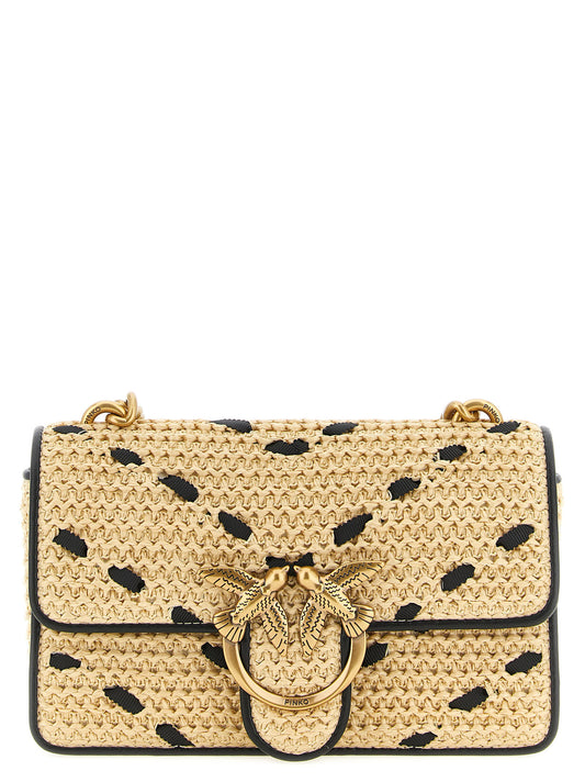 PINKO Beige Cowhide Crossbody Bag