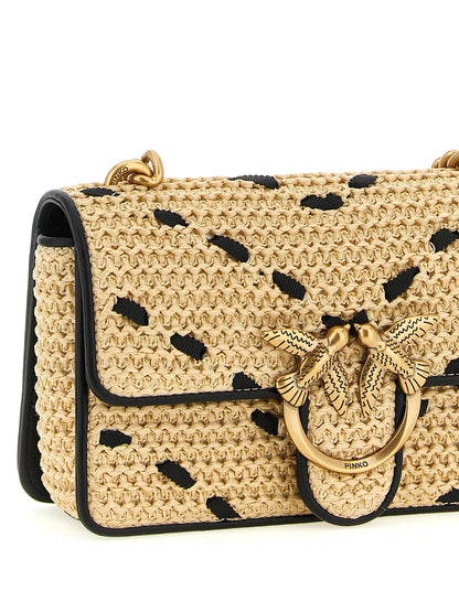 PINKO Beige Cowhide Crossbody Bag