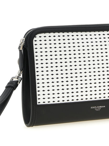 Dolce & Gabbana Bicolor Calfskin Clutch Bag