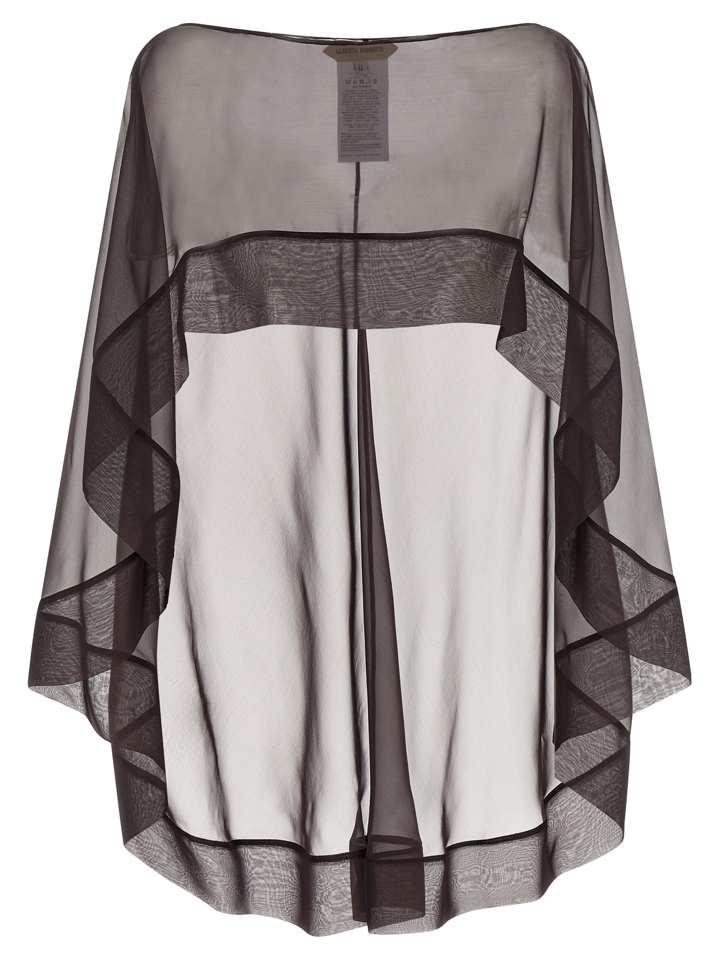 Alberta Ferretti Brown Silk Scarf