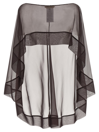 Alberta Ferretti Brown Silk Scarf
