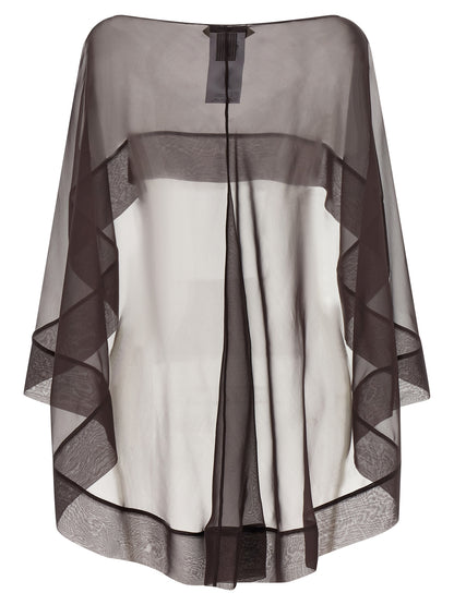 Alberta Ferretti Brown Silk Scarf