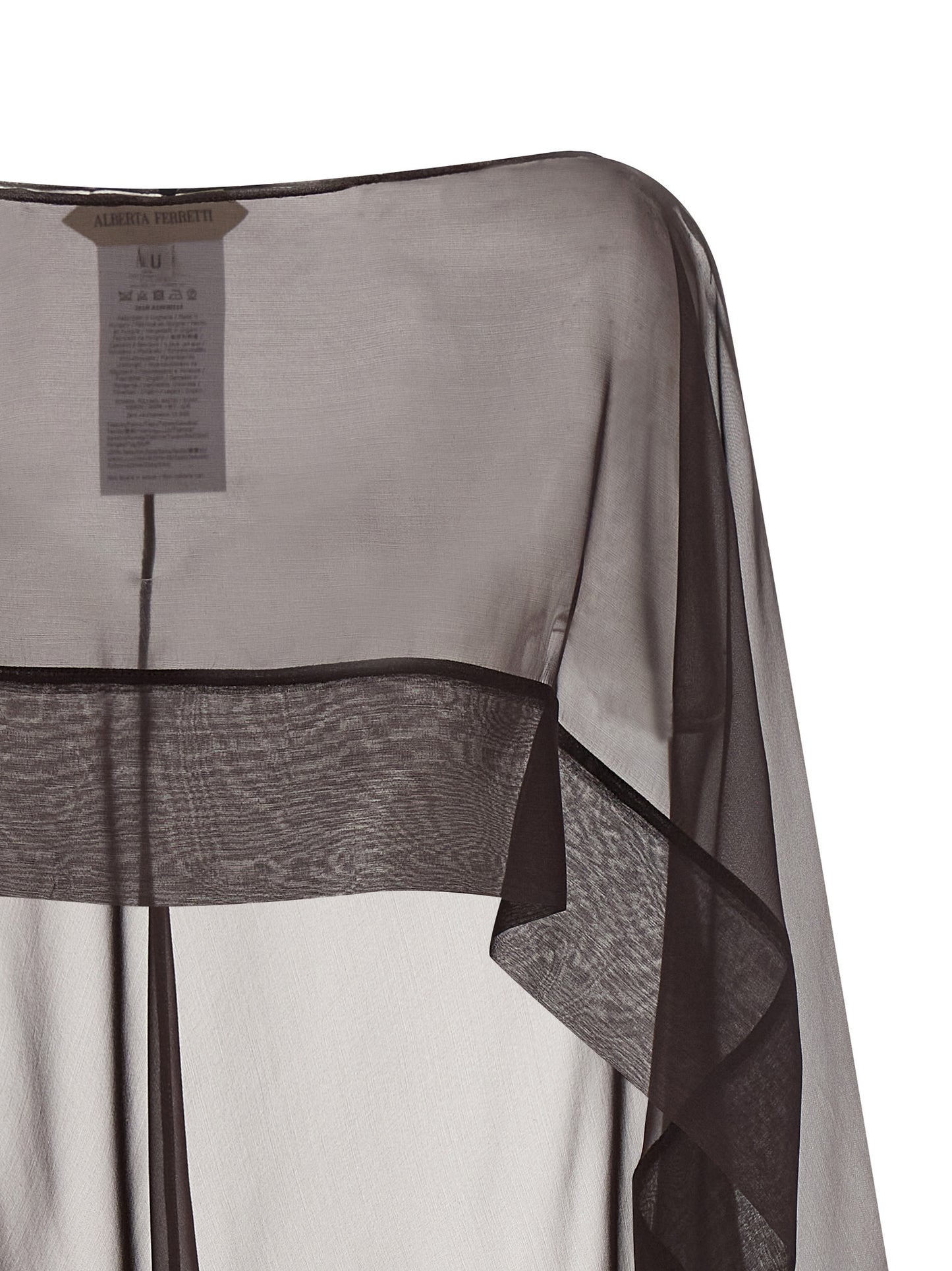 Alberta Ferretti Brown Silk Scarf
