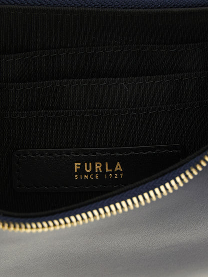 Furla Blue Calfskin Shoulder Bag
