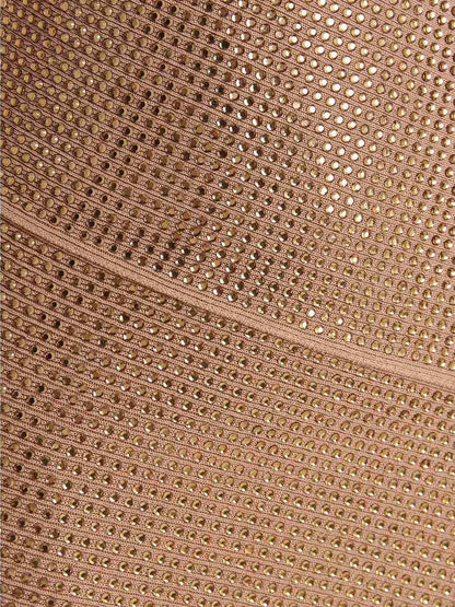 ANDREĀDAMO Beige Viscose Mini Skirt