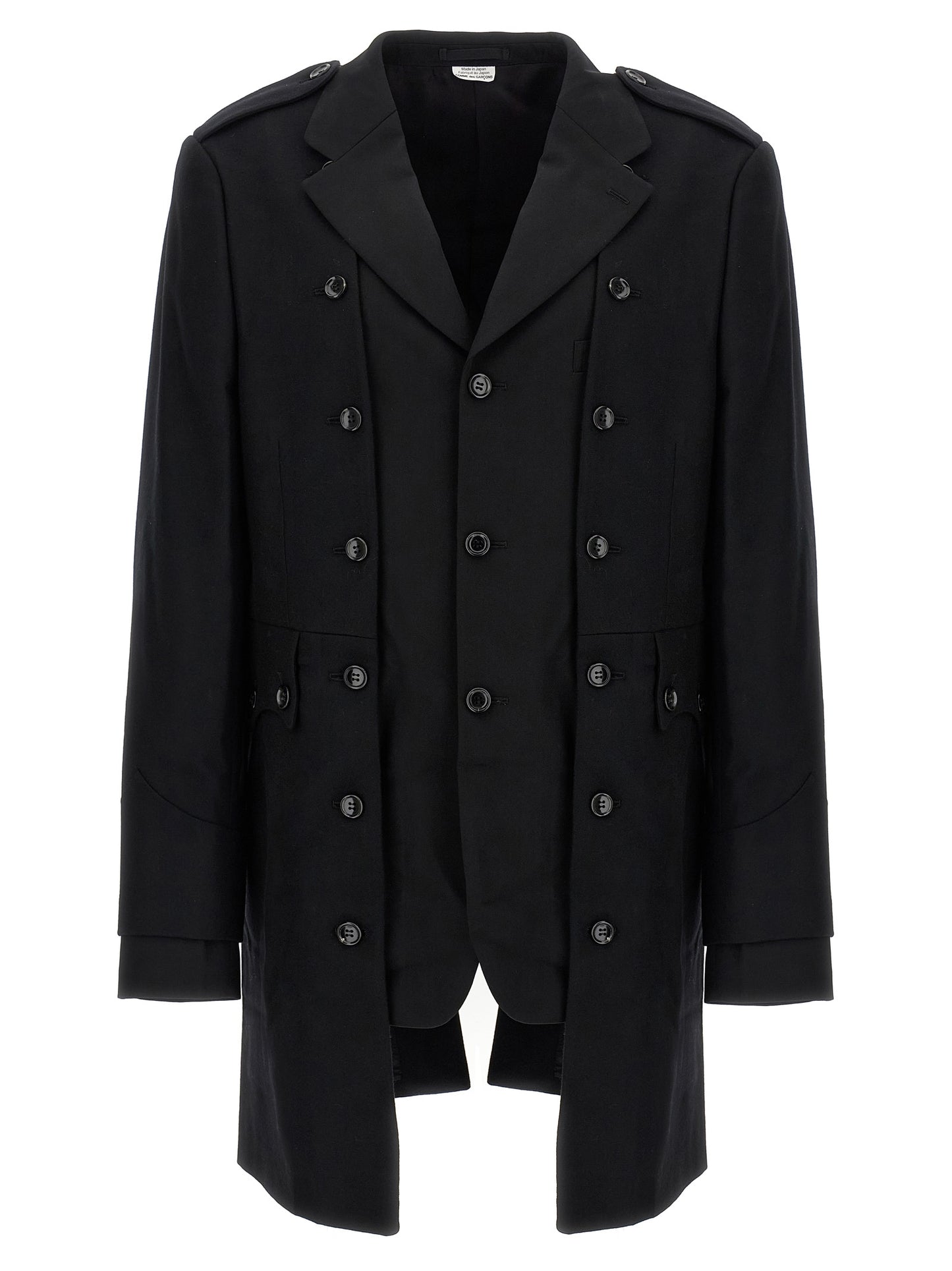 Comme Des Garçons Black Wool Coat