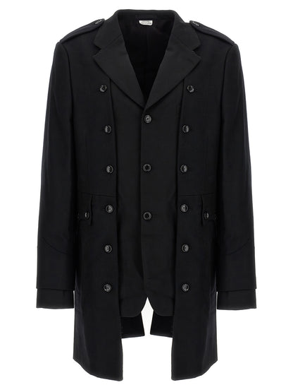 Comme Des Garçons Black Wool Coat