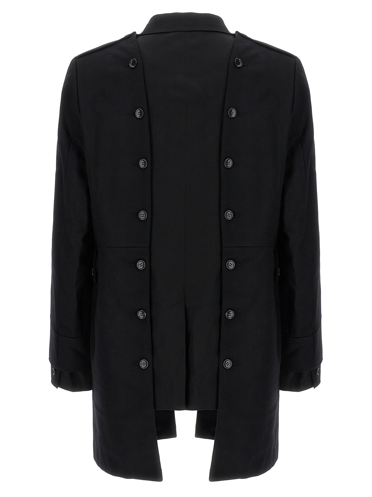 Comme Des Garçons Black Wool Coat