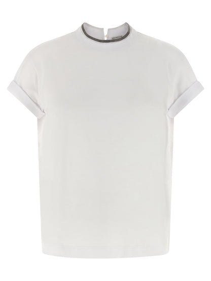 Brunello Cucinelli White Cotton T-Shirt