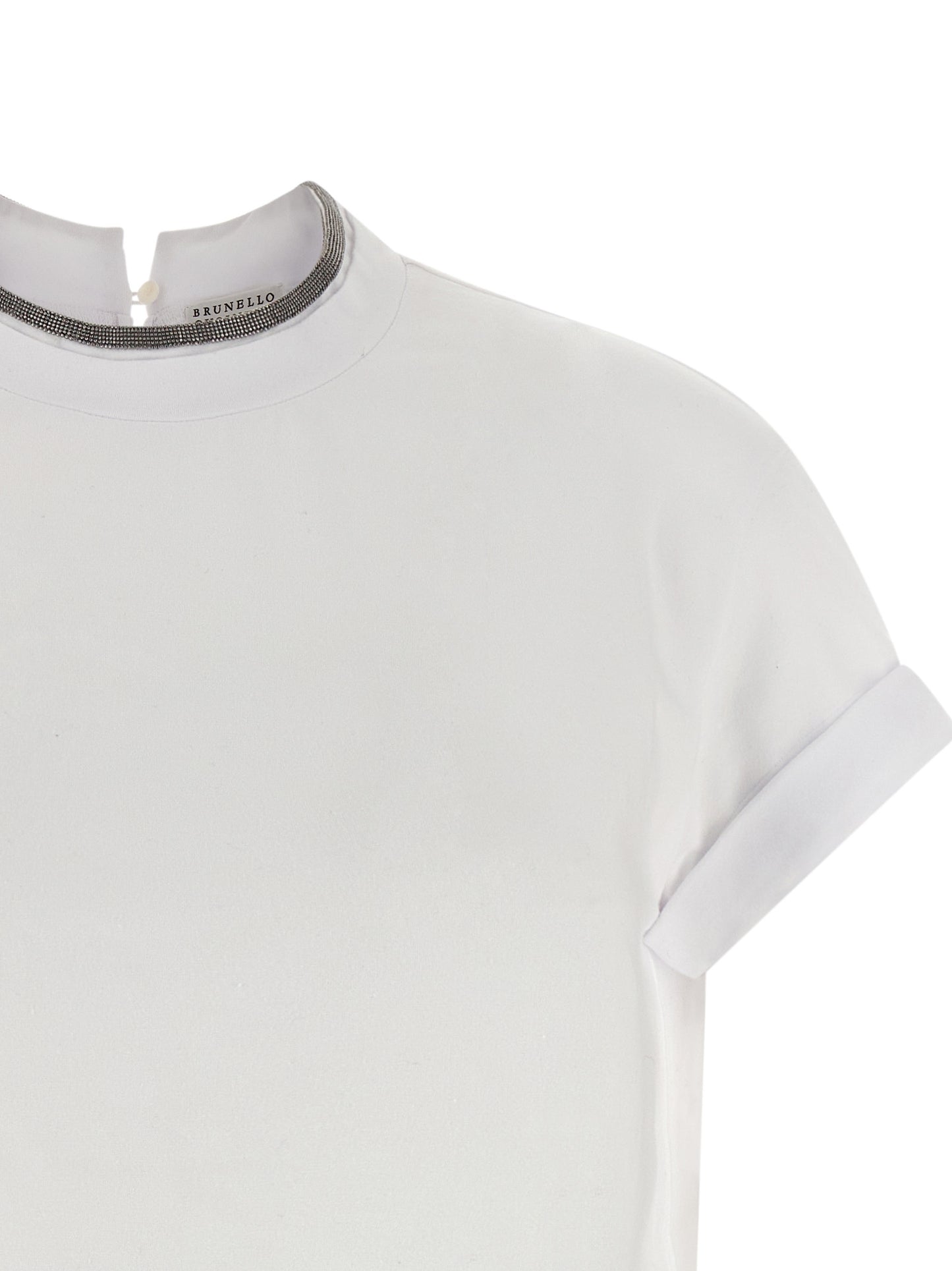 Brunello Cucinelli White Cotton T-Shirt