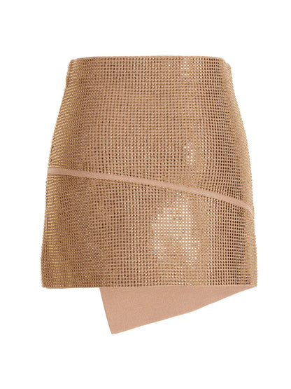 ANDREĀDAMO Beige Viscose Long Skirt