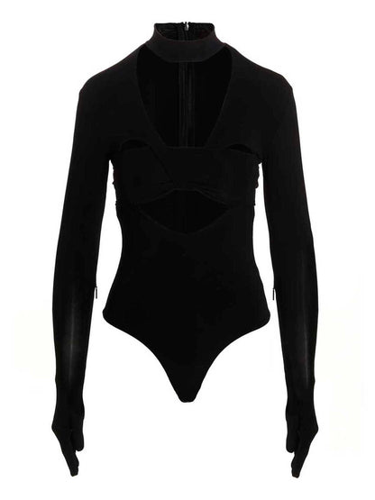 Ambush Black Viscose Bodysuit