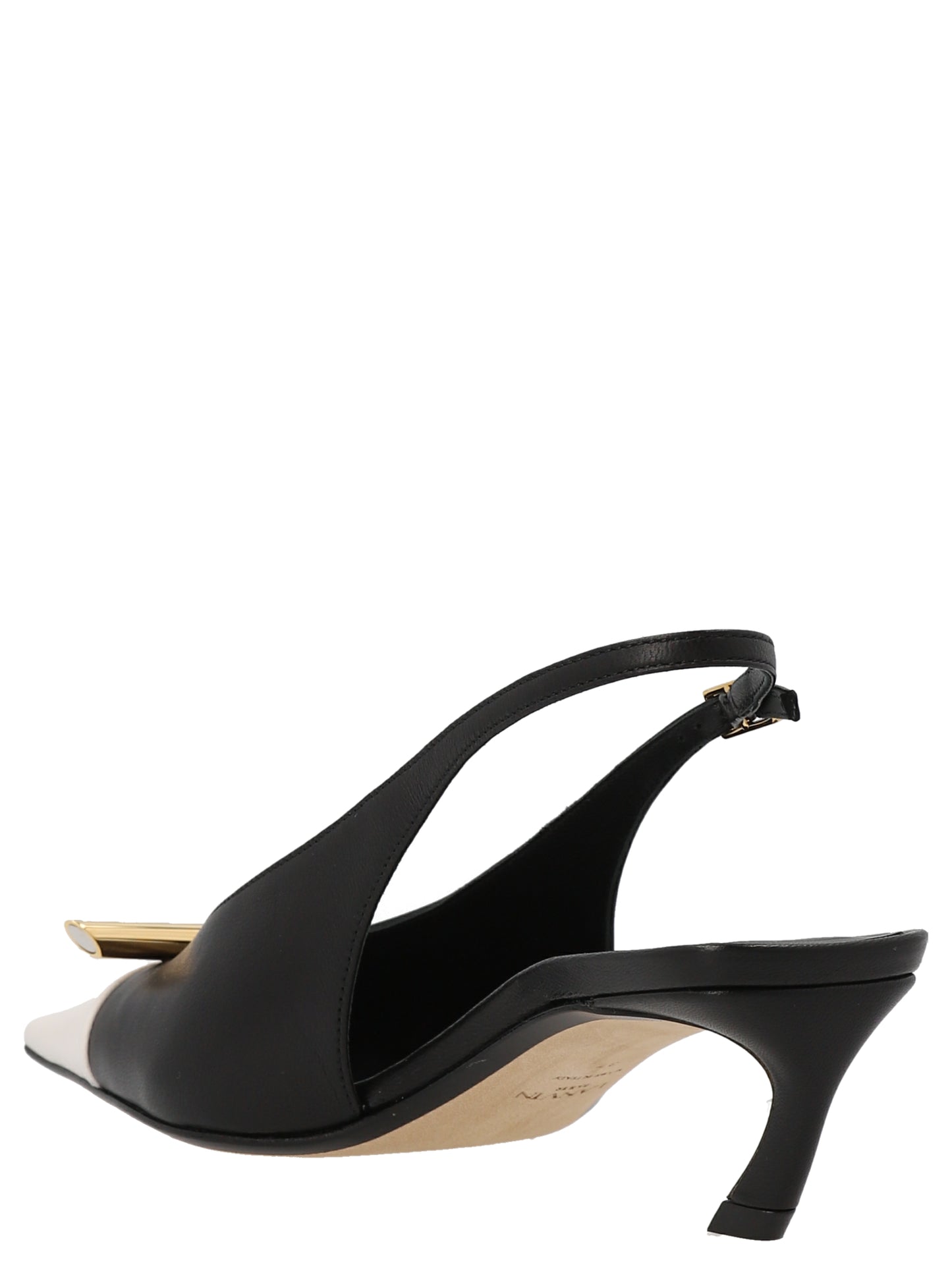 Lanvin Bicolor Goatskin Mid Heel Pumps