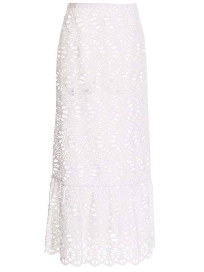 Giambattista Valli White Cotton Mini Skirt