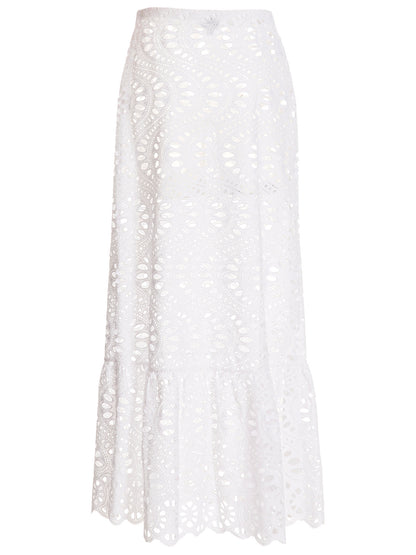 Giambattista Valli White Cotton Mini Skirt