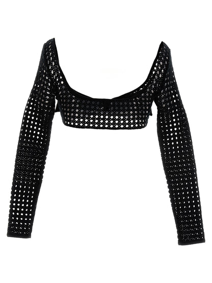 Giambattista Valli Black Polyester Long Sleeve T-Shirt