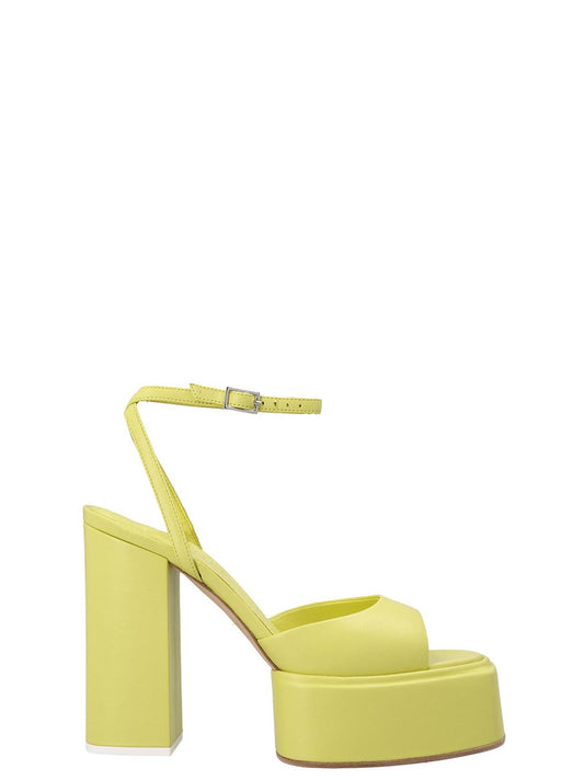 3Juin Bicolor Leather Stiletto Heel Sandals