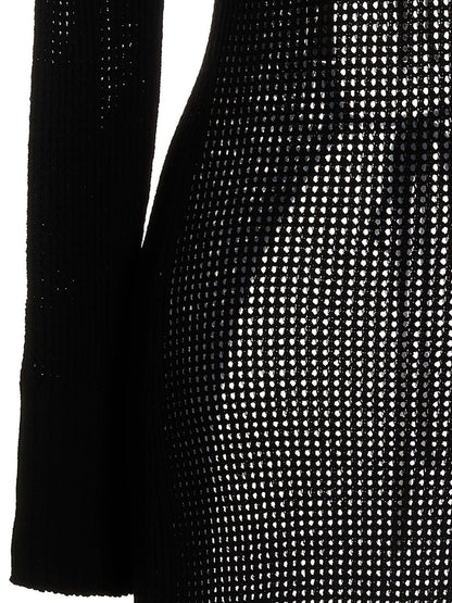 ANDREĀDAMO Black Viscose Cardigan